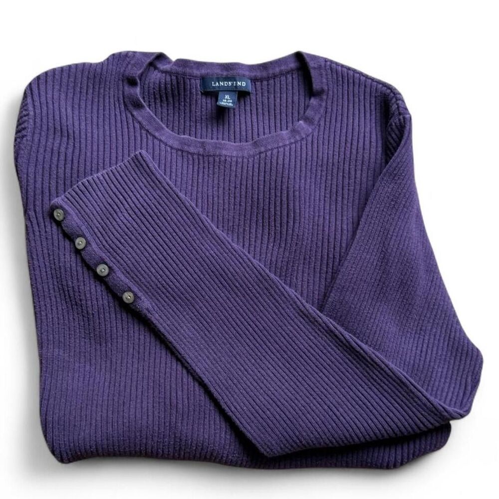 Lands-end Men's Purple T-shirt